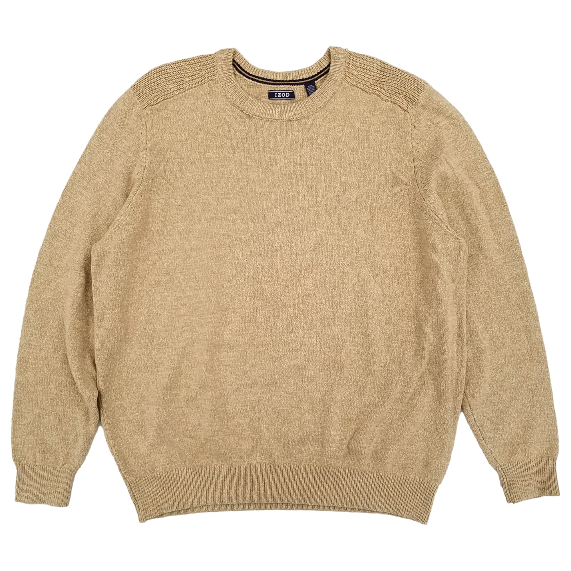 IZOD Mens Peacoat Blue Long Sleeve Fair Isle Quarter-Zip Sweater