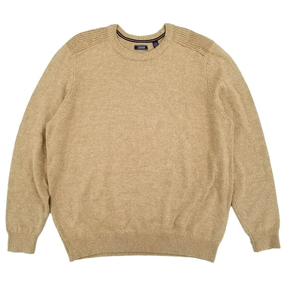 IZOD Mens Cedarwood Khaki Long Sleeve Knit Crewneck Marled Sweater X-Large