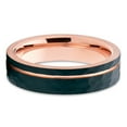 thumbnail image 2 of Rose Gold Tungsten Ring,Black Tungsten Ring,Hammered Wedding Ring,6mm Wedding Ring,Tungsten Carbide,Brush, 2 of 4