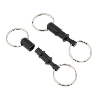 Titanium Keychain,Detachable Quick Release Swivel Keychain Pull Apart Heavy Duty Car Key Holder With 2 Ring