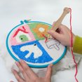 thumbnail image 3 of Embroidery Stand Hoop, Dual Sided Embroidery Hoop Stand for 16.5cm 25cm Projects Secure Clamp Sturdy Construction Hoop Frame for Various Handcrafting Projects, 3 of 7