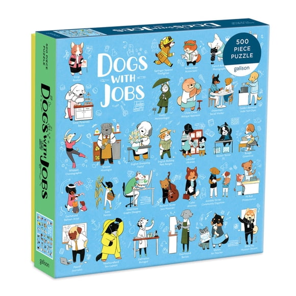 Rompecabezas Galison Dogs with Jobs, 500 piezas