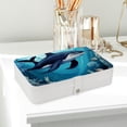thumbnail image 6 of Whale Travel Jewelry Box Organizer Necklace Portable Case Holder Storage Display Stand PU Leather with Removable Compartment, 6 of 6