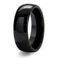 thumbnail image 2 of Tungsten Wedding Band Ring 8mm Men's Engagement Black Dome Polished Comfort Fit Lifetime Warranty, 2 of 4