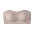 thumbnail image 2 of VBVC Women's Seamless Strapless Bandeau Bra,Ladies Lightweight Traceless Bra,Invisible Push Up Underwear For Women,Pink,Size S, 2 of 3