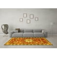 thumbnail image 3 of Ahgly Company Machine Washable Indoor Rectangle Animal Yellow Traditional Area Rugs, 7' x 10', 3 of 4
