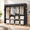 Black-4 Row - 67'' Wide, variant on Portable Closet For Hanging Clothes 52 Inch Wide Wardrobe With Cover 6 Storshelves And 3 Rod Diameter 19mm Metal Pipe Sturdy Bedr