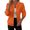 Orange, variant on Women's Rib Stand Collar Zip Cable Knit Jacket, Thick Soft Knit Outer, Warm Layer for Daily Errands White S