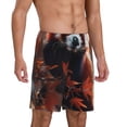 thumbnail image 2 of Vsdgher Panda Rouge Branches d'Automne Imprimé Shorts de Pyjama pour Hommes Bas de Détente Shorts de Sommeil Taille Élastique Shorts de Pyjama Légers avec Poches-Grand, 2 of 6