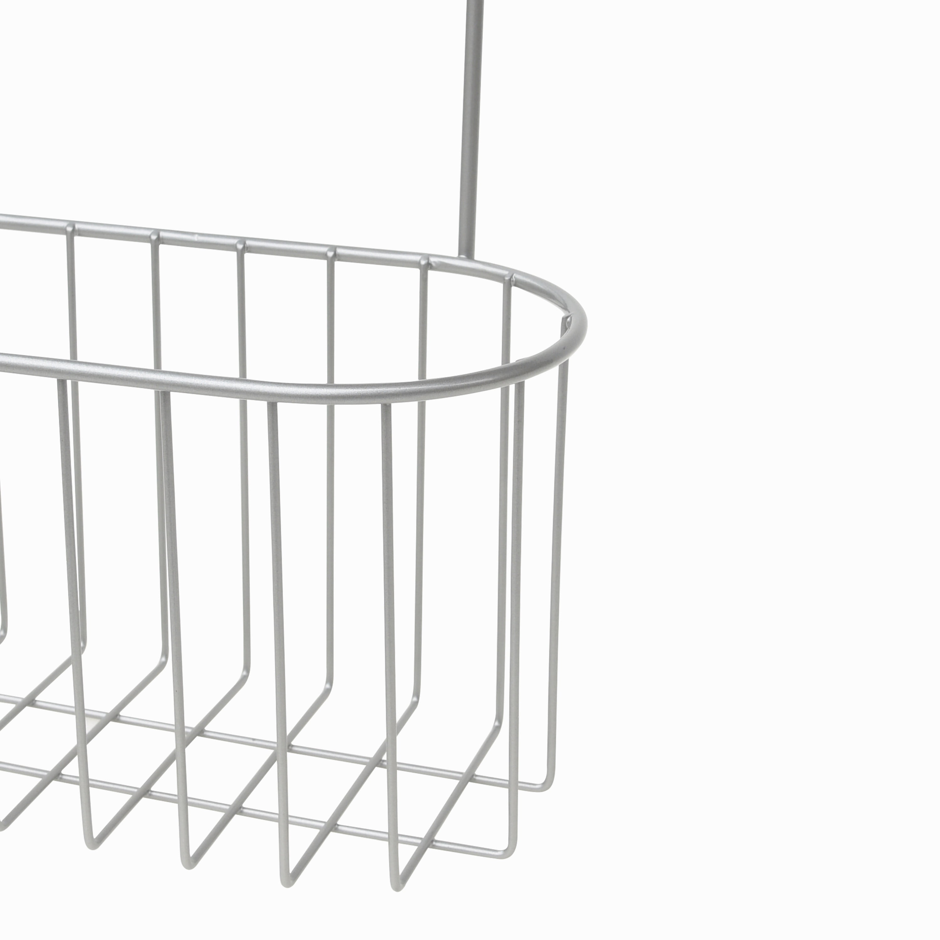 Mainstays Over the Cabinet Organization Basket, Satin Nickel, 10.24 in x 11.26 in x 6.26 in