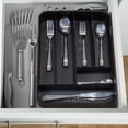 thumbnail image 2 of AuldHome Design Farmhouse Enamelware Silverware Organizer (Black), Divided Cutlery Utensil Drawer Organizer, 2 of 8