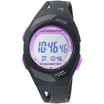 Casio Women's 60-Lap Sport Watch, Black/Purple STR300-1C