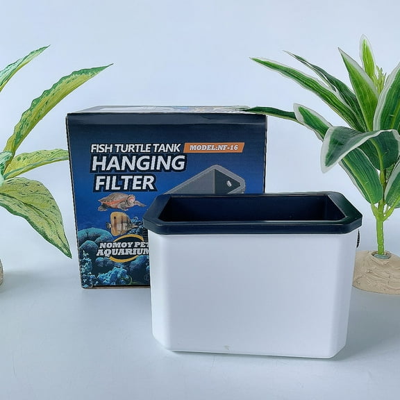 LABSERRON 1Pack Small Tank Filter White Hanging Filter Box For Fish Enthusiasts 15.5X10X8.5CM