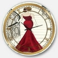thumbnail image 1 of Designart 'Elegance Glam Paris Diva III' Glam wall clock, 1 of 5