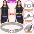 thumbnail image 5 of Falari 2-pack Womens Stretch Belt Adjustable Web Belt Metal Buckle All Occasion Dress Belt - Black & White, 5 of 7