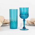 thumbnail image 5 of 6 Disposable 8 Ocean Cut Goblets Plastic Wine Glasses Party Events Tableware Decorations, 5 of 5