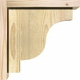 thumbnail image 3 of 6"W x 12"D x 12"H Newport Rough Sawn Corbel w/Backplate, Douglas Fir, 3 of 9