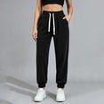 thumbnail image 5 of Qingpeng Womens Corduroy Jogger Pants Drawstring Waisted Cuffed Ankle Casual Trousers Trendy Daily Long Pants with Pockets, 5 of 9