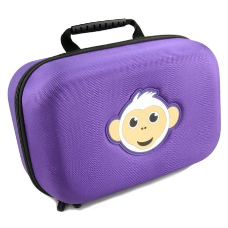 KIDCASE Travel Kids Doll Case for Up to 3 Barbie Dolls and Fashion Doll Accessories Aprice , Janyun Barwa Fashion , Dongguo Clothes and More, Purple Monkey Case Only