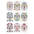 thumbnail image 1 of Etiqueta engomada de tatuajes de la cara Wmkox8yii 9 Hojas para Fiesta de Halloween, 1 of 1