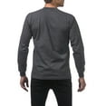thumbnail image 4 of Pro Club Men's Heavyweight Cotton Long Sleeve Crew Neck T-Shirt-CHAR-XL, 4 of 4