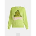 thumbnail image 5 of Dr. Seuss The Grinch Women's Plush Graphic Sweatshirt with Long Sleeves, Sizes XXS-XXL, 5 of 5