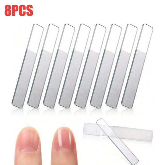 Nano Glass Nail File Buffing Transparent Nail Art Manicure Sanding Grinding Rubbing Strip Professional Polishing Nail Repair