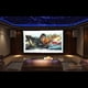 H150 150'' Écran de Projecteur Portable HD 16:9 Blanc Dacron Écran de Projection Vidéo de 150 Pouces de Diagonale Mural Pliable Monté pour les Films de Bureau de Cinéma Maison à l'Intérieur à l'Extérieur – image 5 sur 7