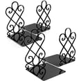 thumbnail image 1 of Book Ends, Book Ends for Shelves Metal Bookends Heavy Duty Decorative Book Support Non-Skid, 1 of 5