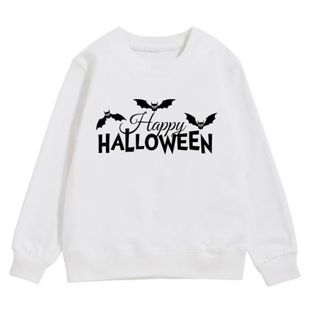 

Halloween Costumes for Kids Girls Sweatshirt Autumn And Winter Children s Warm Tops Comfortable Cartoon Festival Printing Girls Sweatshirt Kids Hoodie(Color:White Size:)