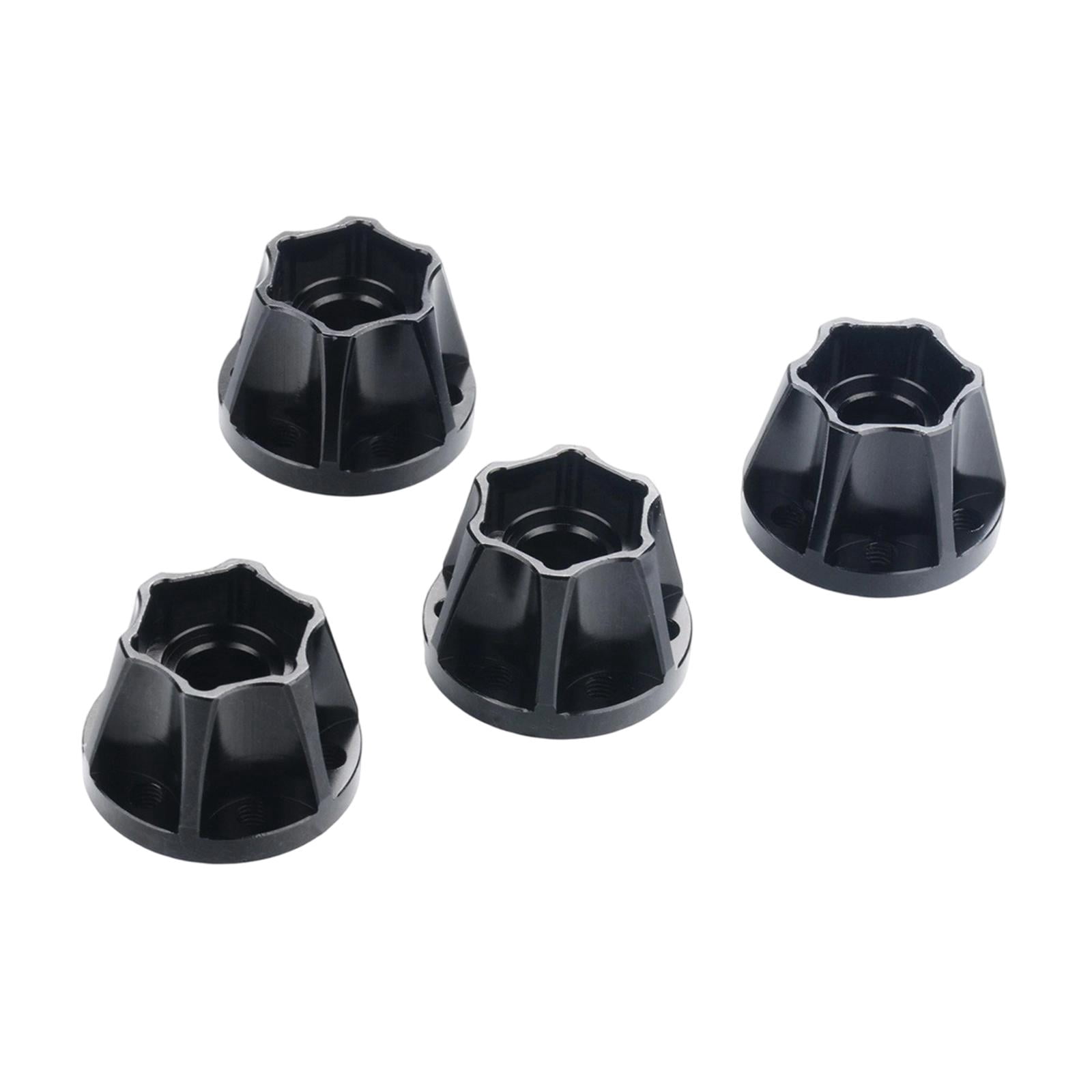 MORLORDY Lot de 4 adaptateurs de moyeu hexagonal en aluminium CNC de 12 mm à 14 mm pour 1/10 SCX10/TRX4/2WD Slash/Maxx/RTR/Granite/Stampede/Rustler VXL RC voiture camion pièce de mise à niveau