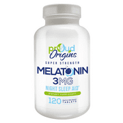 Proud Origins Melatonin 3mg 120 Rapid Release Tablets Sleep Aid, Supports Sound Sleep