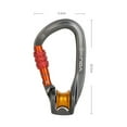 thumbnail image 4 of koolsoo Locking Climbing Carabiner Clips, and Heavy Duty Carabiners for Rock Climbing, Rappelling and Mountaineering - thread, 4 of 7