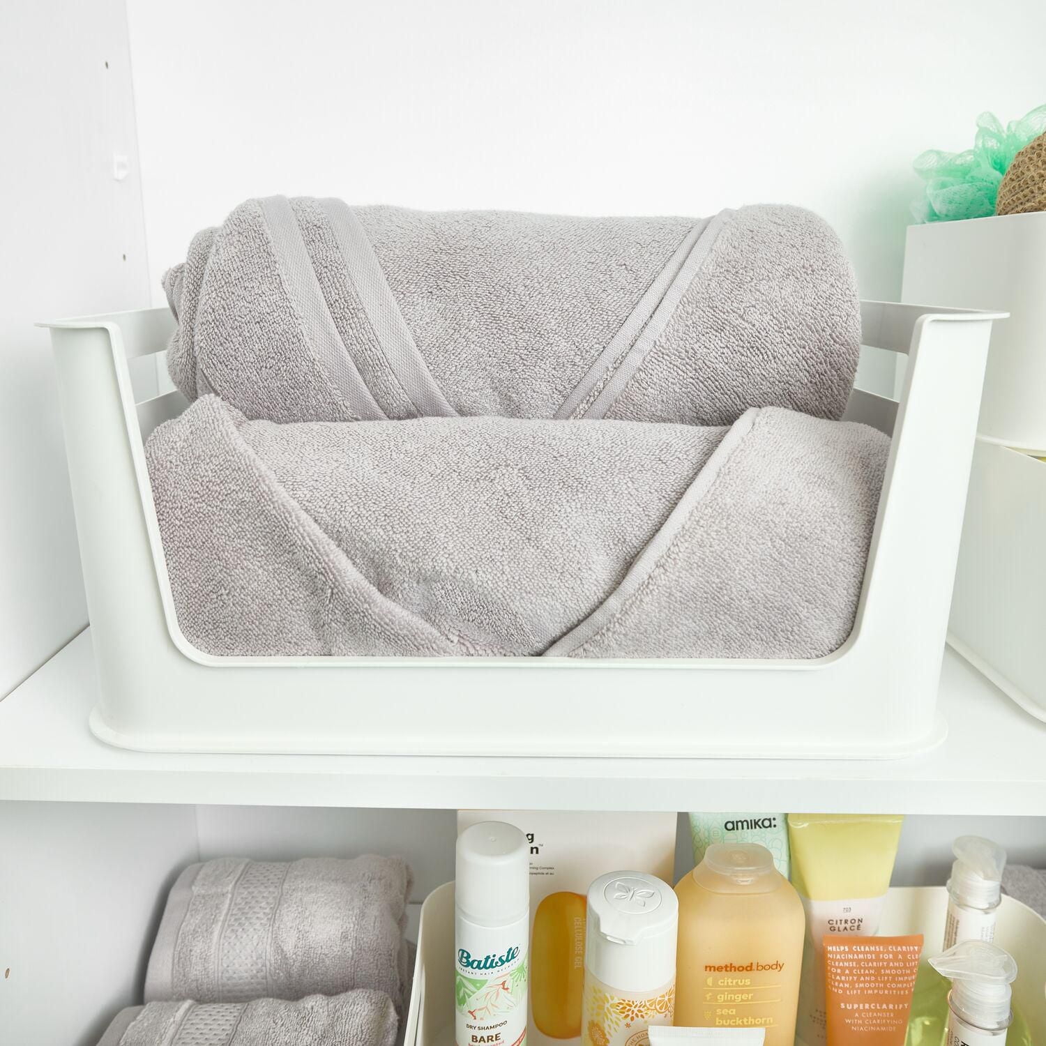 Grand bac de rangement coco 16,9" iDesign Eco à ouverture frontale, avec poignée, en plastique recyclé sans BPA – 16,9" x 11,9" x 8"