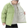 thumbnail image 3 of Ptauao Men's Winter Puffer Jacket Sherpa Lined Wind Resistant Midweight Warm Insulated Quilted Down Coat Parka, 3 of 4