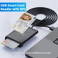 thumbnail image 1 of 2-in-1 Contact + NFC Smart Card Reader PC-Linked Dual-Interface Smart Card Reader/Writer Contact PCSC Smart Card Reader, 1 of 7