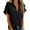 Black, variant on OHHSHEEN Chic Women's Button Down Shirts Linen Blouse with Collar, Casual Short Sleeve Blouse for women, Dressy Top for Women
