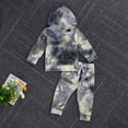 thumbnail image 2 of Gureui Two Pieces Unisex Colorful Outfits, Baby Girls/Boys Tie Dye Hoodie Top+Long Pants Sport Suit, 2 of 6