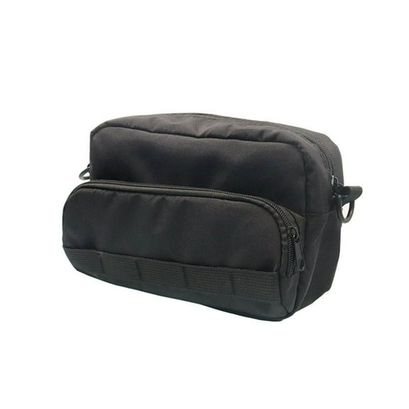 Motorcycle Handlebar Bag Crossbody Sling Bag Motorcycle Fork Tool Bag Oxford Cloth Black Universal for Motorbike Front Forks Handlebar