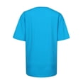 thumbnail image 5 of Aihuaihua Easter Shirts for Women Christian Shirts Rabbit Easter for Jesus Shirt Easter Gift Graphic Casual Tee Tops Sky Blue XL, 5 of 5