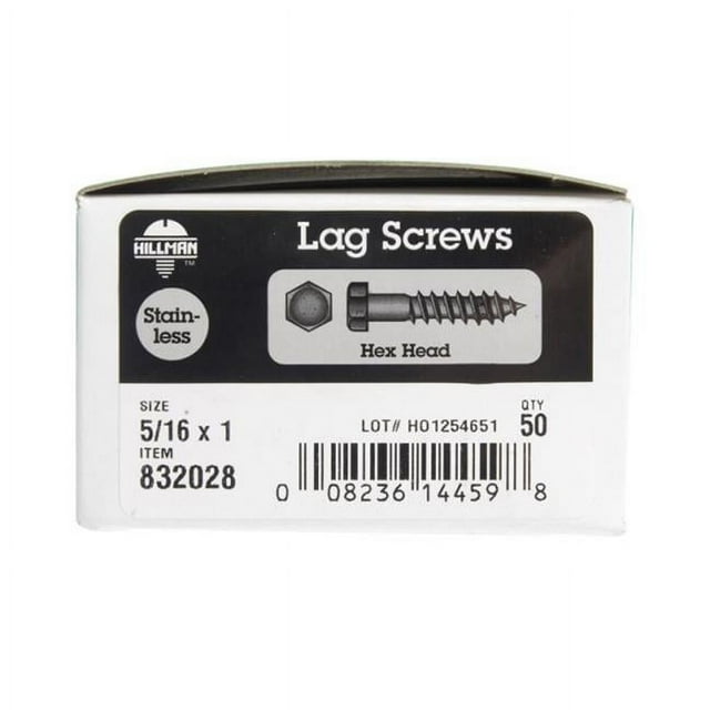 Hillman 0832028 0.32 x 1 in. Boulon de Retard en Acier Inoxydable