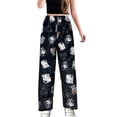 thumbnail image 3 of Womens Pyjamas Flannel Trousers, Anime Cartoon Casual Trousers Autumn Winter, Cozy, Warm, Loungewear, Sleepwear, Elastic Waist, 3 of 7