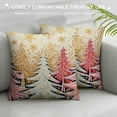 thumbnail image 3 of Nawypu  Pink Christmas Tree Merry Christmas Throw Pillow Cover, Pink Christmas Cushion Case Decoration for Sofa Couch, 3 of 5