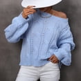 thumbnail image 4 of Fesfesfes Fall And Winter Sweater Women's Casual Round Neck Pullover Blouse Long Sleeve Solid Tops Sweater Plus Size $10, 4 of 8