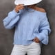 thumbnail image 4 of Suéter informal de manga larga con cuello redondo para mujer de otoño e invierno Fridja  hjk1643, 4 of 8