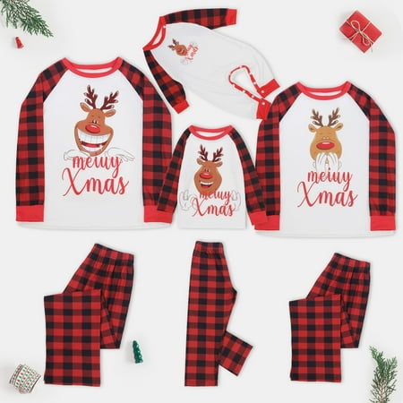 

Jtckarpu 2023 Christmas Baby Christmas Pajamas Plaid Toddlers Organic Cotton Toddler Christmas Pajamas