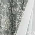 thumbnail image 4 of DriftAway Twyla Linen Blend Blackout Curtains for Bedroom Boho Floral Printed Thermal Insulated Grommet Top Lined Window Treatments for Living Room 2 Panels W52 x L84 Gray Beige, 4 of 8