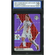 2021 Panini Mosaic UEFA Euro Purple Fluorescent  #75 Igor Diveev ISA 10 Gem Mint