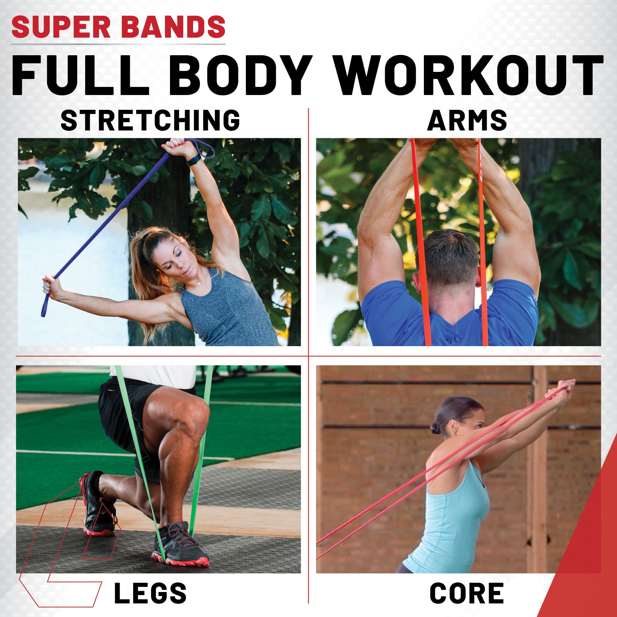 Lifeline Fitness Super Band - 80" Resistance Band for Increasing Workout Options - Level 5 (100LB)