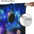 thumbnail image 6 of Galaxy Planet Curtains, Outer Space Universe Earth Moon Space Solar System Planet Astronomy Print Window Treatment Curtains for Kids Boys Girls Bedroom Living Room, 84" W X 84" L, 6 of 6